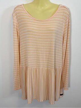 Matilda Jane Long Sleeve Striped Oversized Peplum Top